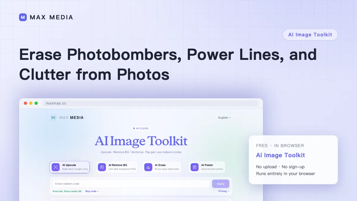 Erase Photobombers, Power Lines, and Clutter from Photos