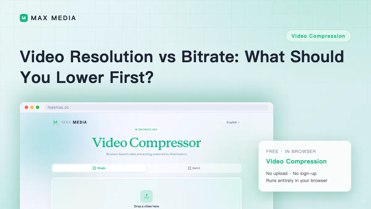 Video Resolution vs Bitrate: What Should You Lower First?