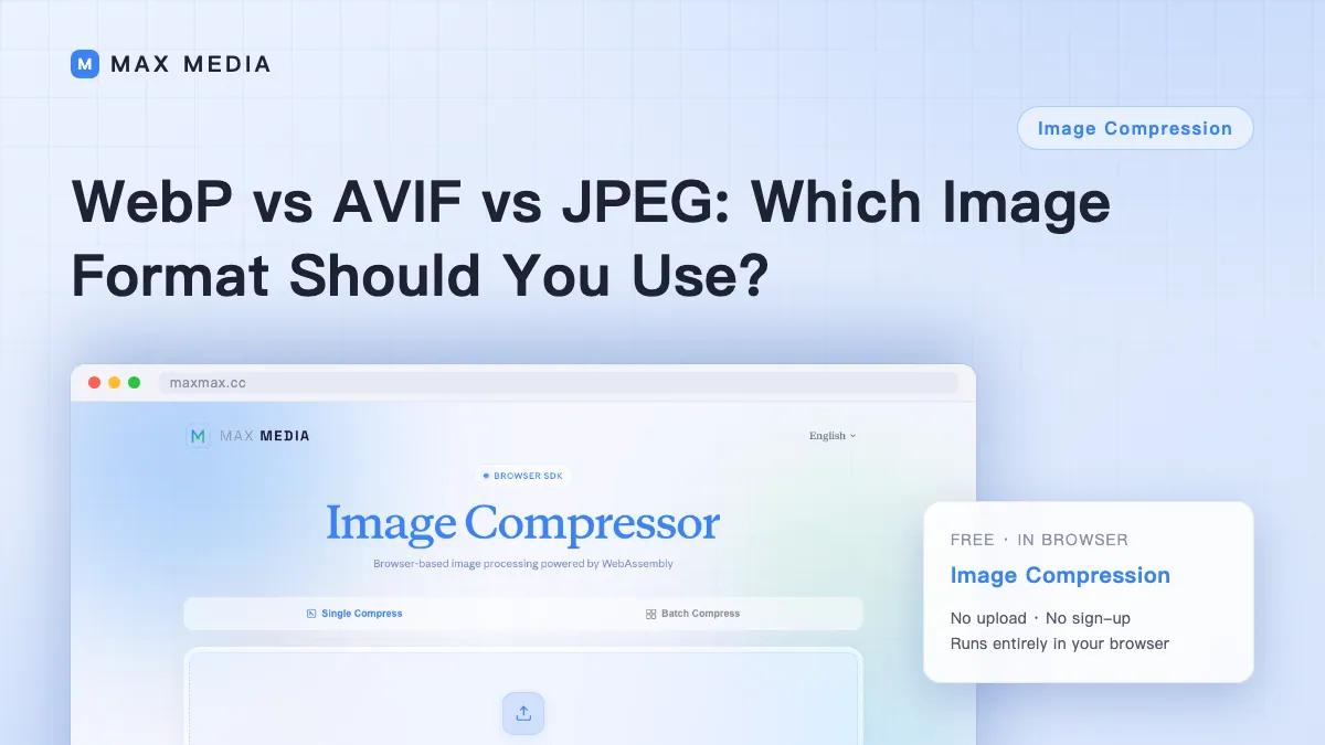 WebP vs AVIF vs JPEG: Which Image Format Should You Use?
