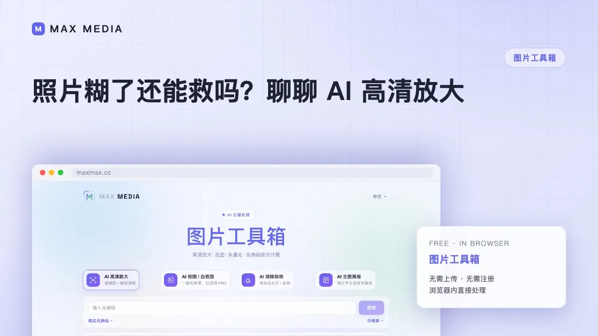 照片糊了还能救吗?聊聊 AI 高清放大